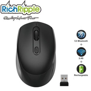 RichRipple 2.4G Wireless Dual-mode Bluetooth Mouse Wireless Rechargeable Mouse