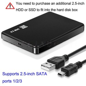 Mobile HDD Box 2.5in Mobile Hard Disk Box For SATA HDD&SSD